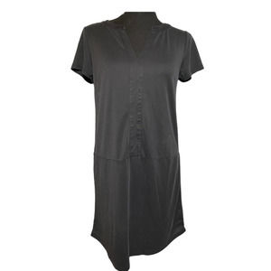 Tahari Womens‎ Black Vneck Shirt Dress Size XS